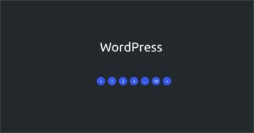 first and last page in WordPress pagination